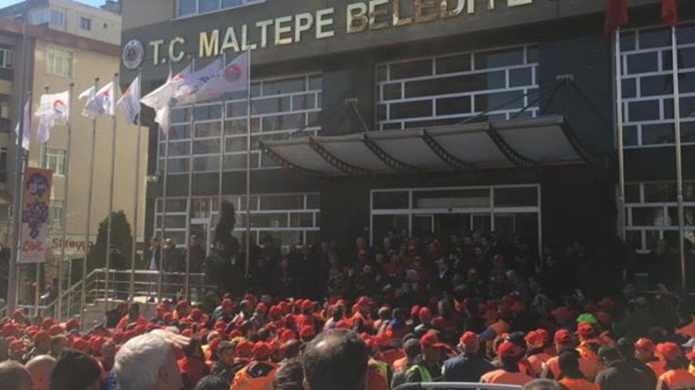 İstanbul Maltepe Belediyesi&rsquo;nde grev başladı