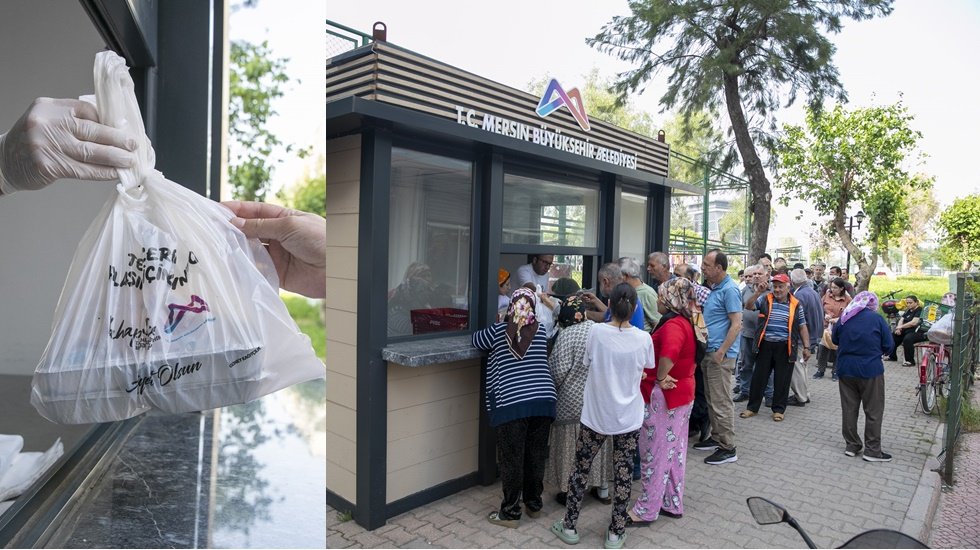 Vatandaştan 3 &ccedil;eşit yemeği 10 TL&rsquo;ye veren mahalle mutfaklarına yoğun ilgi...