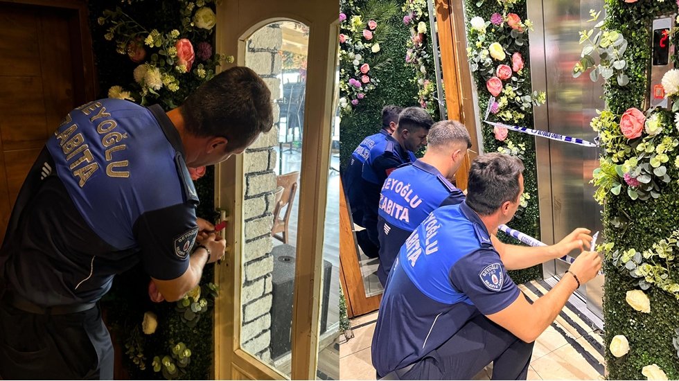 Beyoğlu Belediyesi kadınlara y&ouml;nelik darp g&ouml;r&uuml;nt&uuml;leri ile g&uuml;ndeme gelen mekanı m&uuml;h&uuml;rlendi&nbsp;