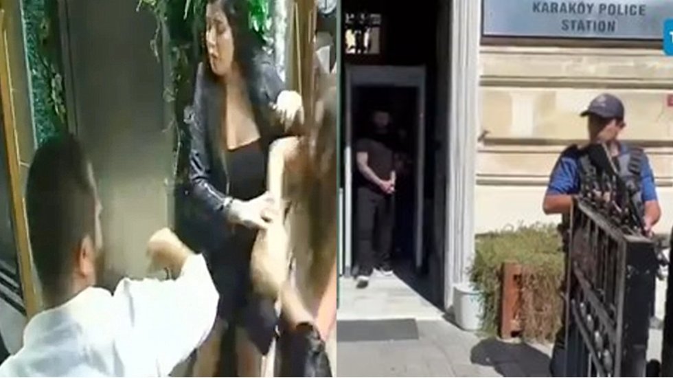 Beyoğlu'nda 'Divane Cihangir' isimli mekanda kadınları darbeden 2 şahıs g&ouml;zaltına alındı...