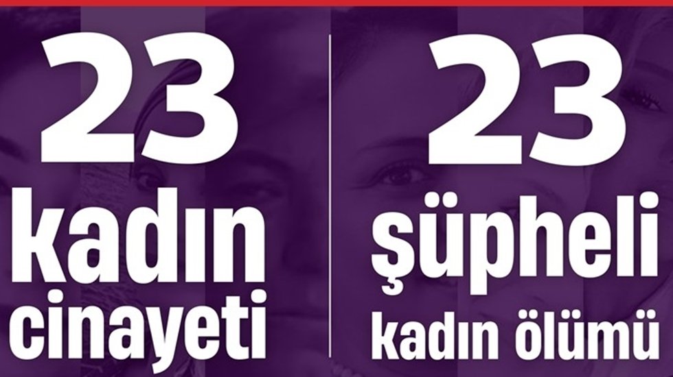 Temmuz Ayında 23  Kadın Cinayeti, 23 Ş&uuml;pheli Kadın &Ouml;l&uuml;m&uuml;...
