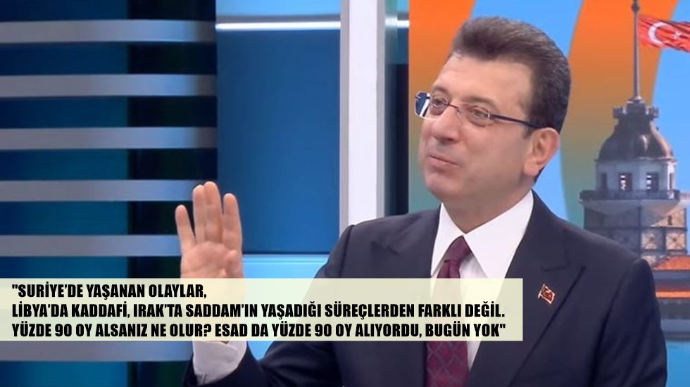 İmamoğlu: "Esad'dı, Esed oldu. Sonra tekrar Esad oldu. Şimdi tekrar Esed oldu!"