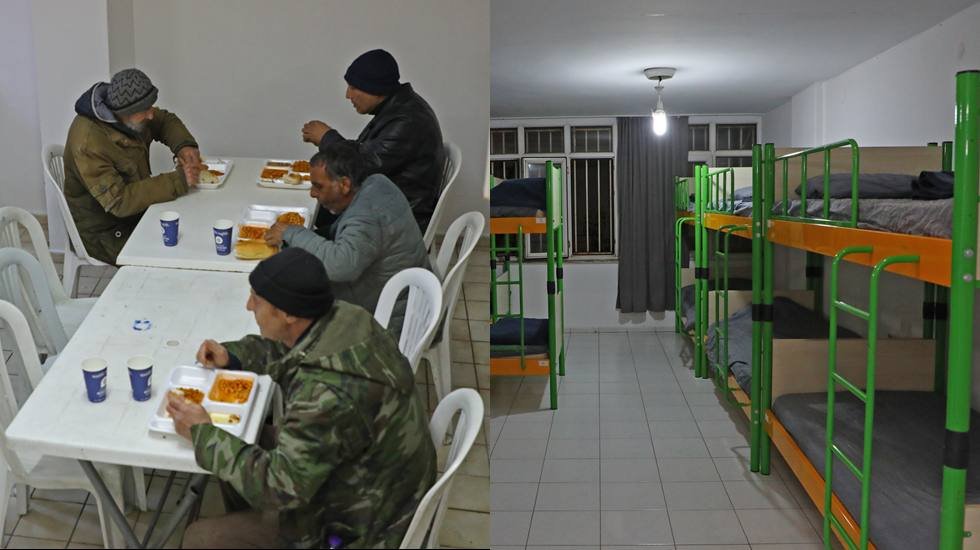 Antalya B&uuml;y&uuml;kşehir Belediyesi, Sokakta kalan evsizleri sahiplendi...