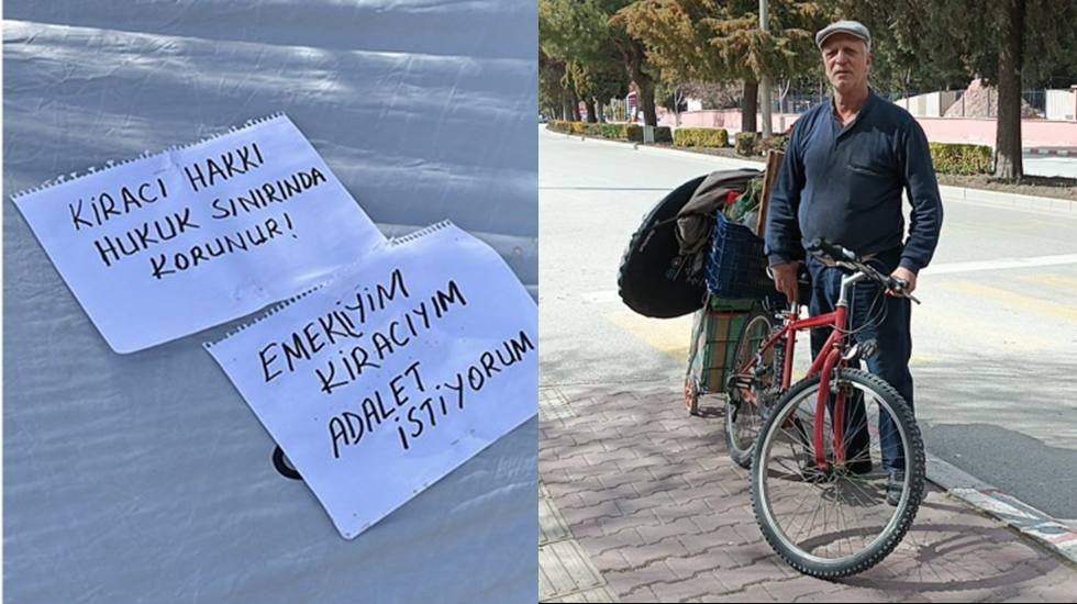 Kira artışını protesto eden yurttaş, bisikletiyle Ankara'ya doğru yola &ccedil;ıktı...