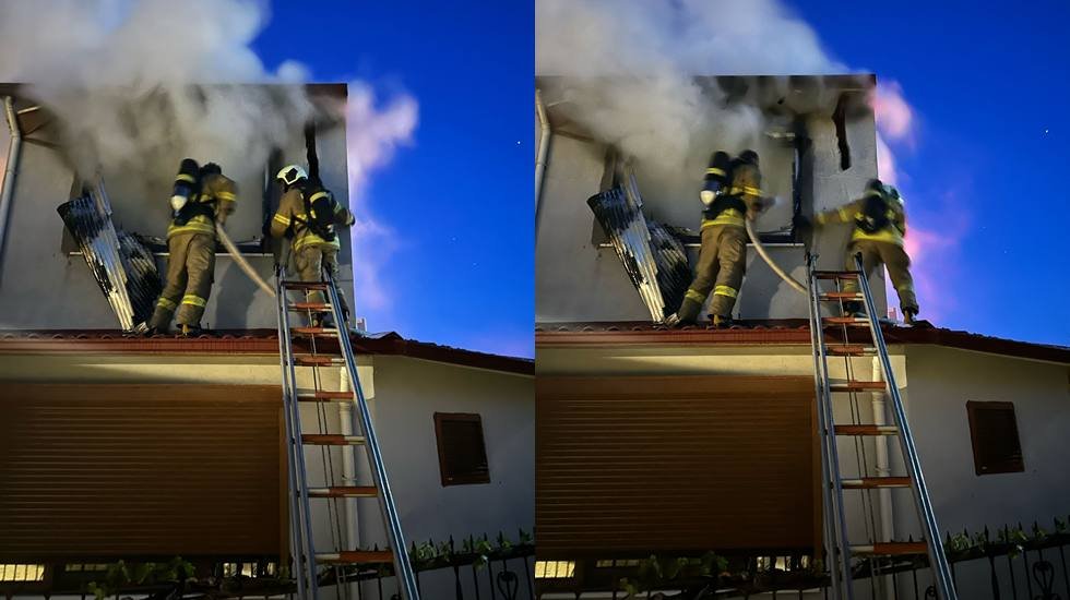 Ayvalık&rsquo;ta a&ccedil;ık unutulan elektrikli ısıtıcı yangın &ccedil;ıkarttı